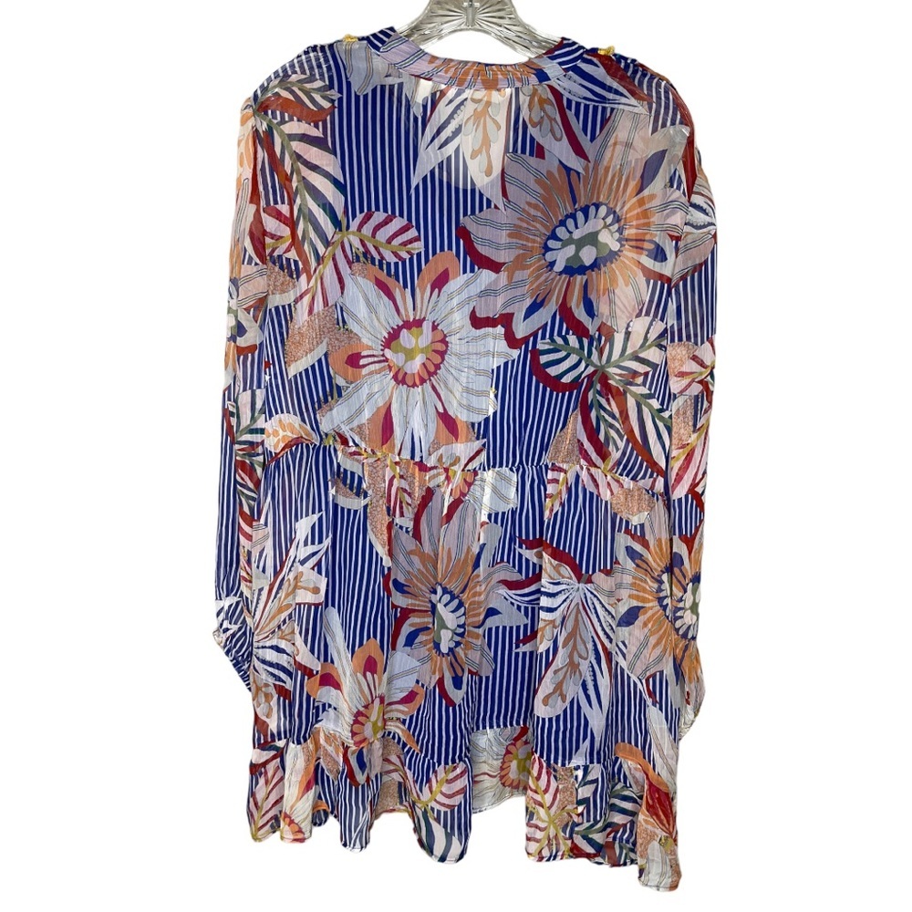 Soft Surroundings Embroidered Sheer Bohemian Top Sz XL - Picture 4 of 8